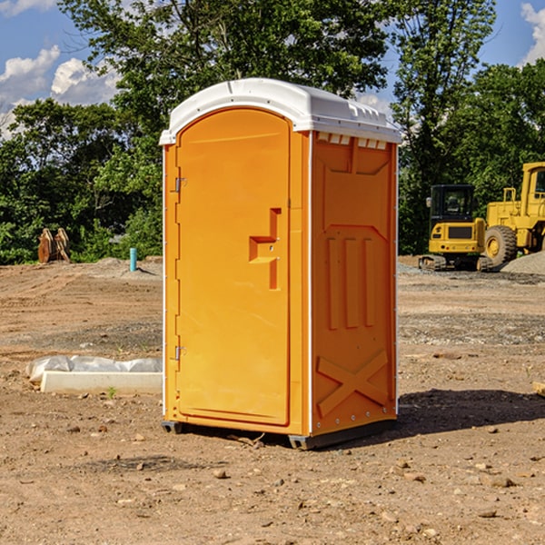 how often are the portable toilets cleaned and serviced during a rental period in McKinley Heights